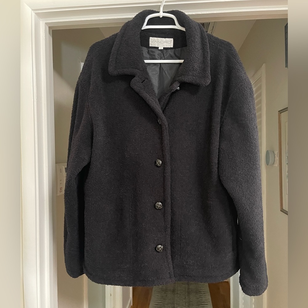 EUC Sandro Teddy Plush Jacket - Picture 2 of 7